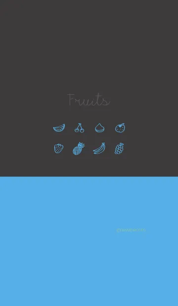 [LINE着せ替え] Fruits black blueの画像1