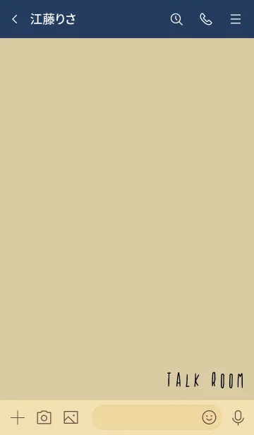 [LINE着せ替え] ベージュとネイビー : シンプル可愛い文字の画像3