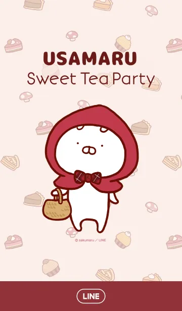 [LINE着せ替え] うさまる Sweet Tea Partyの画像1
