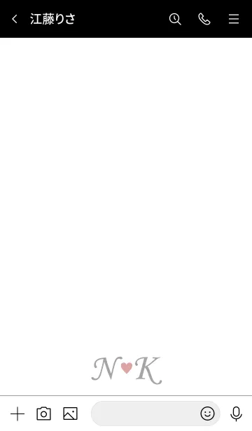 [LINE着せ替え] Initial N&K -LOVE- イニシャルの画像3