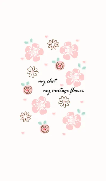 [LINE着せ替え] My chat my vintage flower 12の画像1