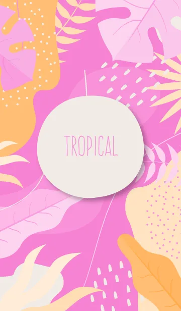 [LINE着せ替え] Abstract Hand Drawn Tropicalの画像1