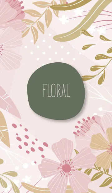 [LINE着せ替え] Abstract Flat Floralの画像1