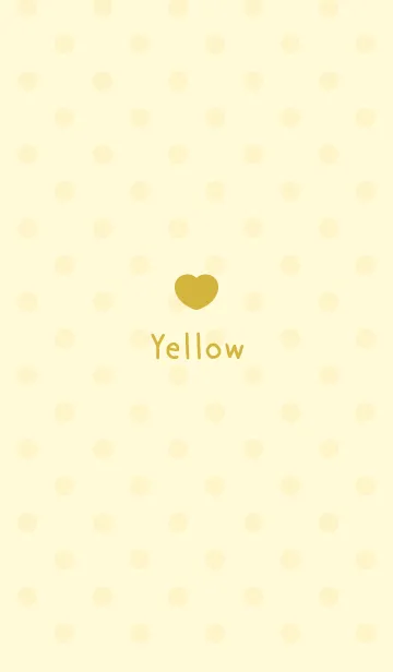 [LINE着せ替え] 大人かわいいドット柄のハート＊イエローの画像1