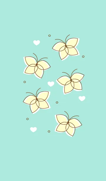 [LINE着せ替え] Cute butterflies 83 :)の画像1