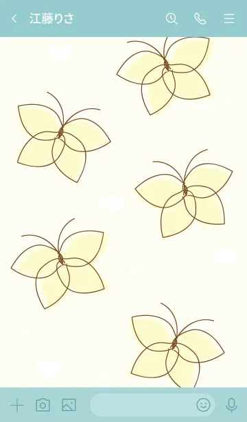 [LINE着せ替え] Cute butterflies 83 :)の画像3