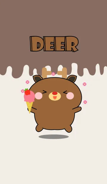 [LINE着せ替え] Kawaii Deer Theme (jp)の画像1