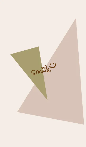 [LINE着せ替え] おしゃれ三色三角ベージュの画像1