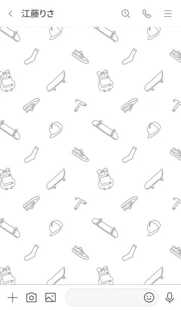 [LINE着せ替え] 1 line* SK8 mono.の画像3