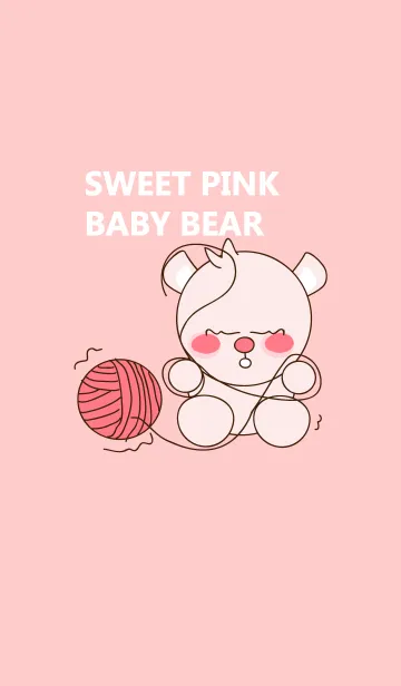 [LINE着せ替え] Sweet pink baby bear 51の画像1