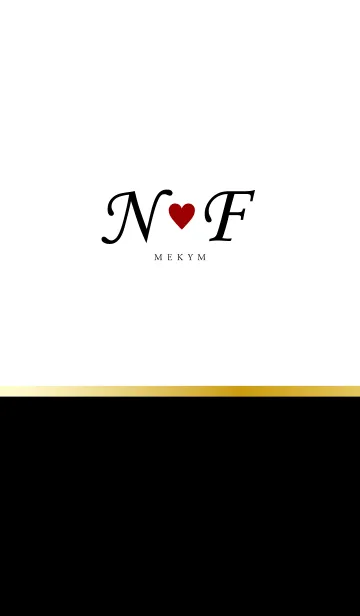 [LINE着せ替え] Initial N&F -LOVE- イニシャルの画像1