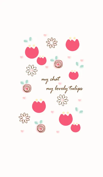 [LINE着せ替え] My chat my lovely tulips 3の画像1