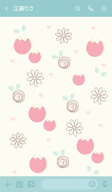 [LINE着せ替え] My chat my lovely tulips 3の画像3