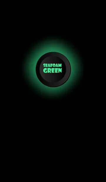 [LINE着せ替え] SeaFoam Green Button In Black V.2 (jp)の画像1