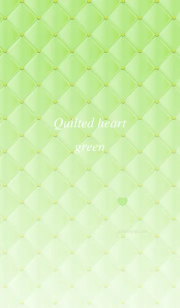 [LINE着せ替え] Quilted heart greenの画像1