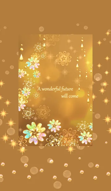 [LINE着せ替え] 強力引き寄せ♪幸せクローバー・金ブラウンの画像1