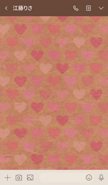 [LINE着せ替え] クラフトハートピンク スマイル6の画像3