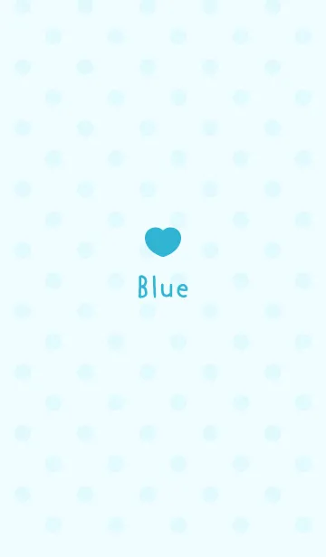 [LINE着せ替え] 大人かわいいドット柄のハート＊ブルーの画像1