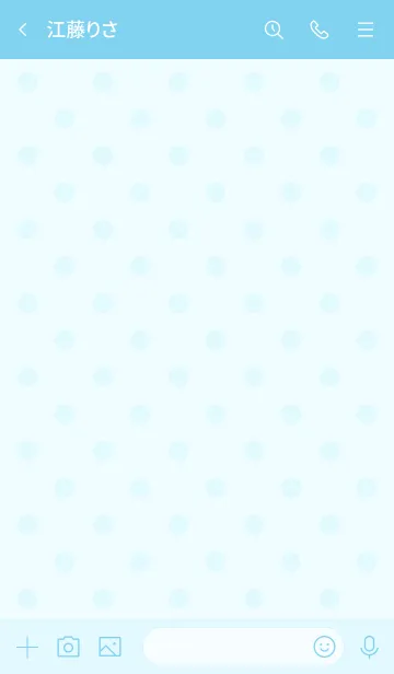 [LINE着せ替え] 大人かわいいドット柄のハート＊ブルーの画像3