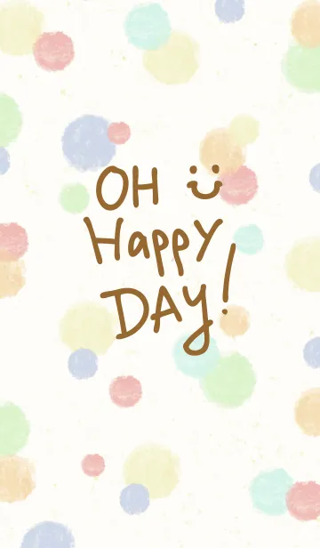 [LINE着せ替え] スマイル6 大人水彩水玉23の画像1