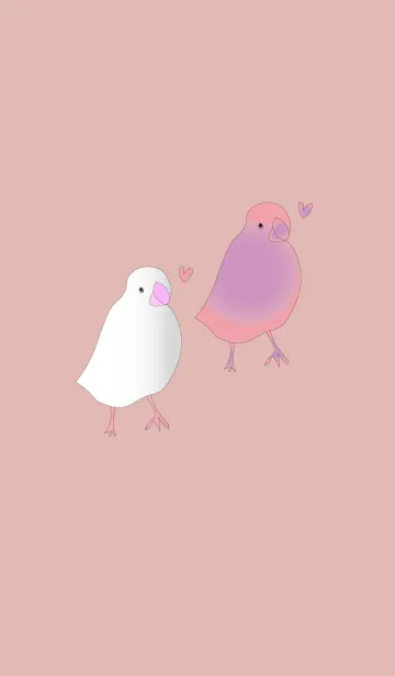 [LINE着せ替え] 文鳥LOVE♡の画像1