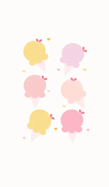 [LINE着せ替え] Cute ice-cream theme 78の画像1