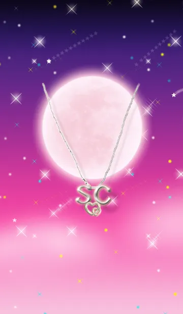 [LINE着せ替え] イニシャル S&C(ストロベリームーン)の画像1