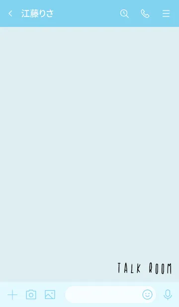 [LINE着せ替え] 青 : シンプル可愛い文字の画像3