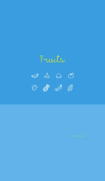 [LINE着せ替え] Fruits blue blueの画像1