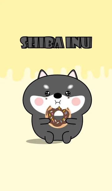 Kawaii Black Shiba Inu Theme (jp)の着せ替えメイン画像