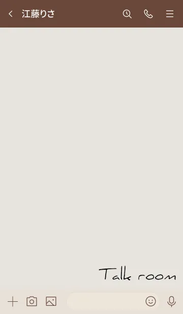 [LINE着せ替え] ベージュ カーキ : 大人のシンプル着せ替えの画像3