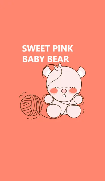 [LINE着せ替え] Sweet pink baby bear 52の画像1