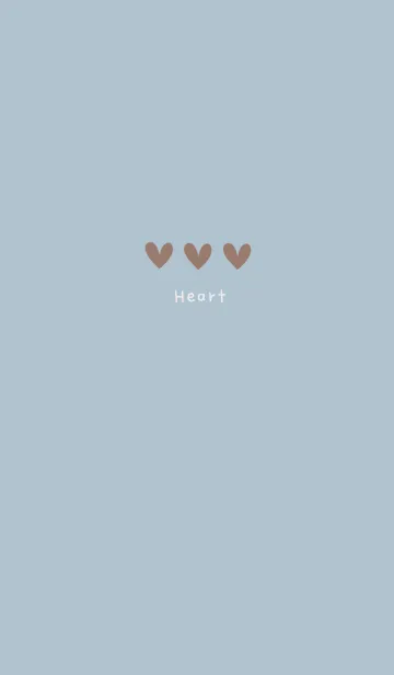 [LINE着せ替え] 大人ハートデザイン・くすみブルー3の画像1