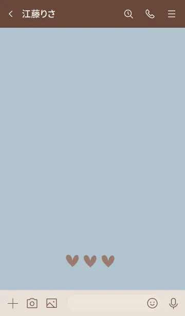 [LINE着せ替え] 大人ハートデザイン・くすみブルー3の画像3