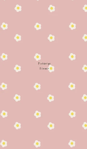 [LINE着せ替え] ピンクベージュ。お花。の画像1