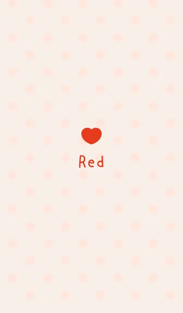 [LINE着せ替え] 大人かわいいドット柄のハート＊レッドの画像1