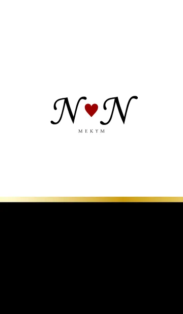 [LINE着せ替え] Initial N&N -LOVE- イニシャルの画像1