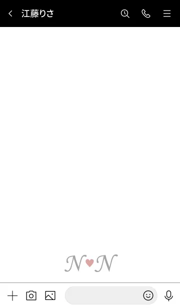 [LINE着せ替え] Initial N&N -LOVE- イニシャルの画像3