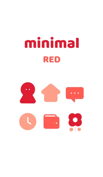 [LINE着せ替え] minimal redの画像1