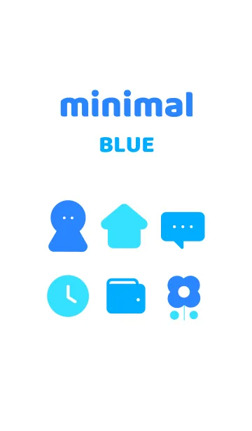 [LINE着せ替え] minimal blue aの画像1