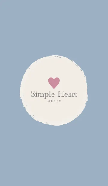 [LINE着せ替え] Simple Heart Blue -MEKYM- 14の画像1
