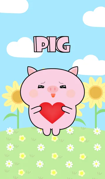 [LINE着せ替え] Happy Lovely Pig PIg Theme (jp)の画像1