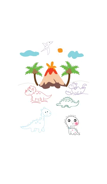 [LINE着せ替え] dinosaur jpの画像1