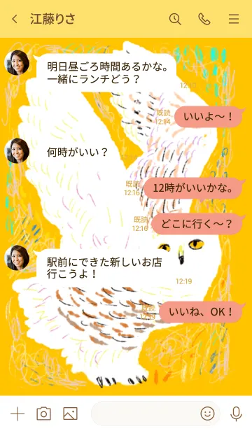 [LINE着せ替え] no.8 snowy owlの画像4
