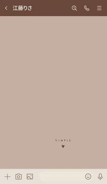 [LINE着せ替え] ベージュ×ライトベージュ×ブラウン。の画像3