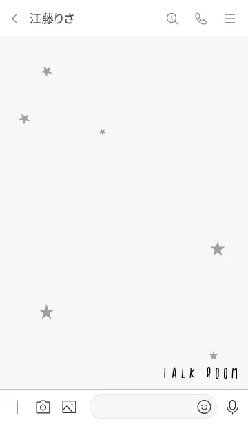 [LINE着せ替え] グレー : 願い星のシンプル着せ替えの画像3