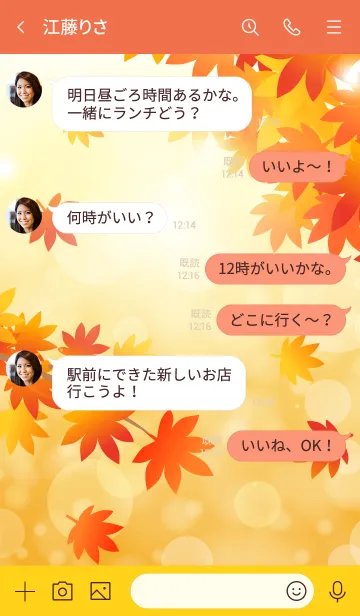 [LINE着せ替え] 綺麗な紅葉日和の画像4