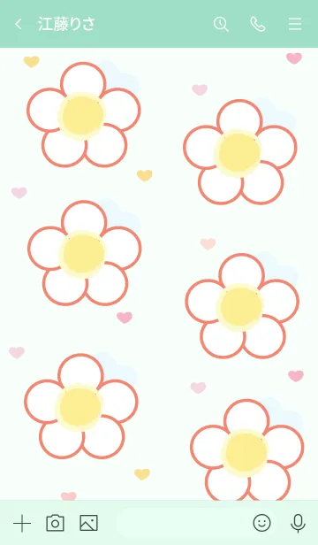 [LINE着せ替え] Lovely mini flower 105 :)の画像3