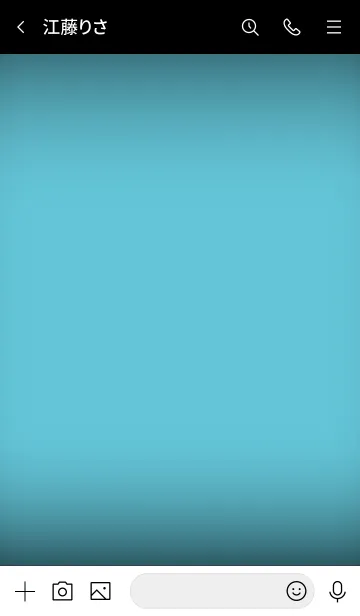 [LINE着せ替え] Sky Blue Button In Black V.2 (jp)の画像3