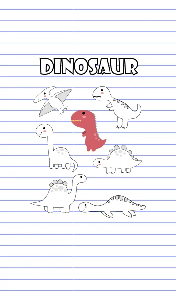 [LINE着せ替え] Dinosaur On Paper (jp)の画像1